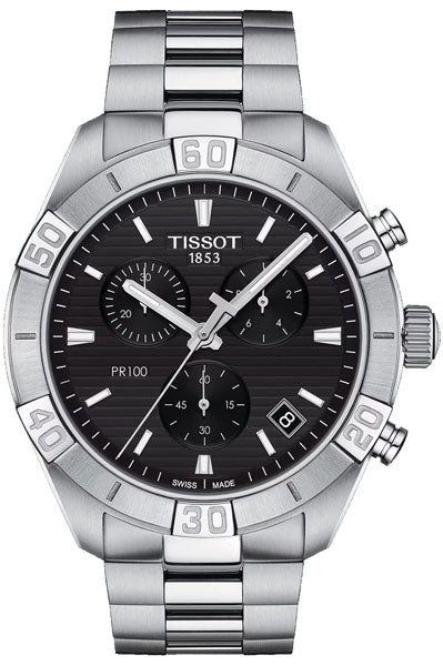 Black & Stainless Steel Men's Watch T1016171105100