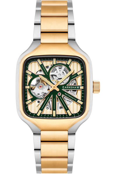 Earnshaw Analog Green & Stainless Steel Men' ES 8294 77