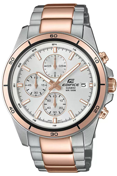 CASIO Multifunction White & Stainless Steel Men's Watch EX272