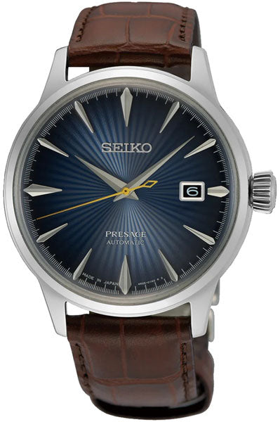 Seiko Analog Blue & Leather Men's Watch SRPK15J1