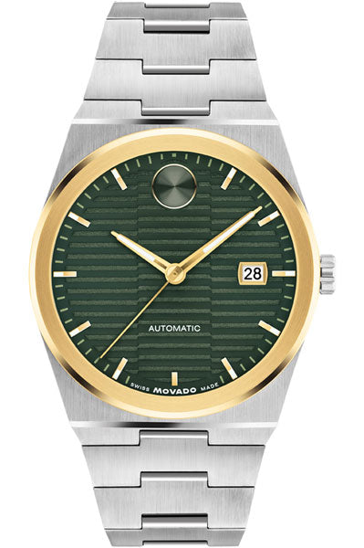 Movado Analog Green & Stainless Steel Unisex Watch 3600942