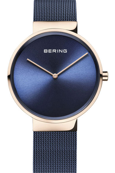 Bering Analog Blue & Milanese Men's Watch 14539 367