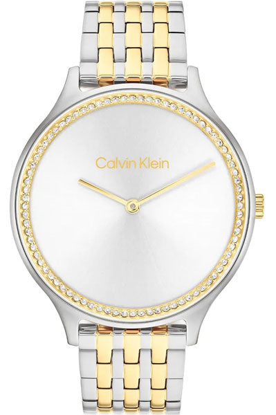 Timeless 38 mm Silver Dial Stainless Steel Analogue Watch For Women 25100002