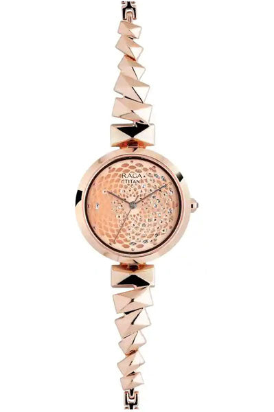 Analog Rose Gold & Metal band Women's Watch NQ95121WM01