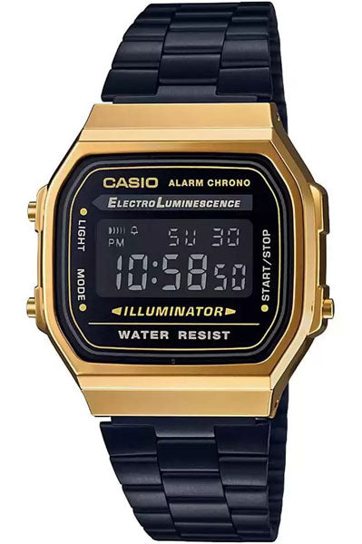 Casio Digital Black & Stainless Steel Unisex Watch D148