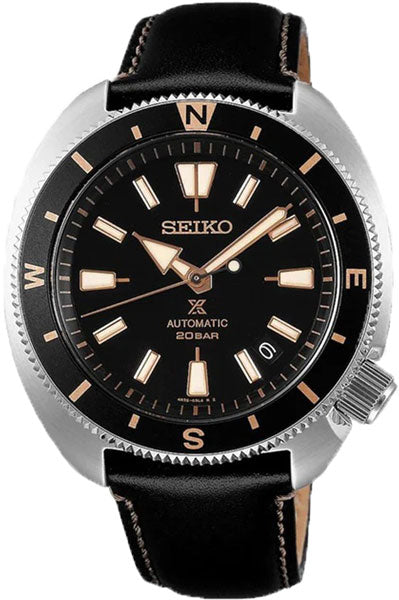 Seiko Analog Black & Leather Men's Watch SRPG17K1