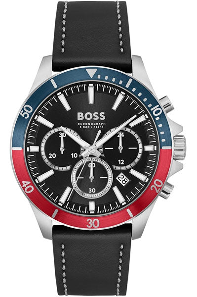 Hugo Boss Analog Black & Leather Men's Watch 1514099