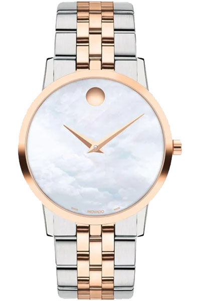 Movado Analog Mother Of Pearl & Stainless Steel Women's Watch 607629