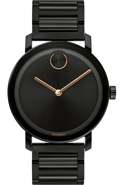 Movado Analog Black & Stainless Steel Men's Watch 3600752