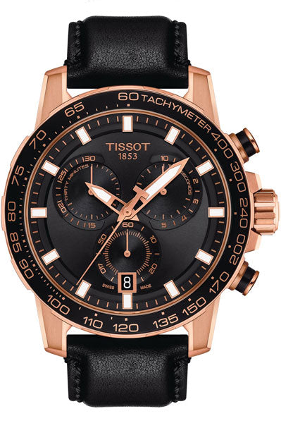 Black & Leather Men's Watch T1256173605100