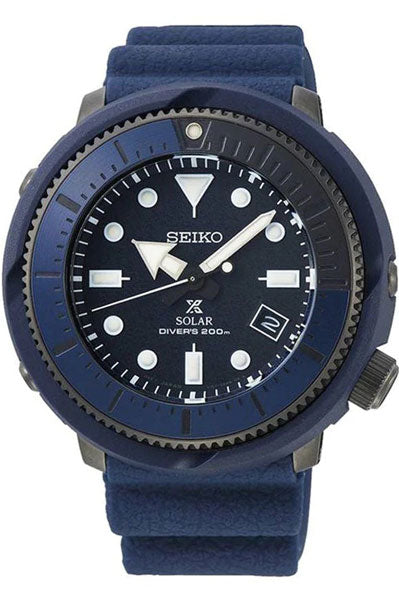 Seiko Analog Blue & Silicone Men's Watch SNE533P1
