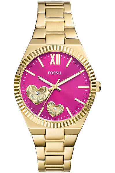 Fossil Analog Pink & Stainless Steel Women's Watch ES5325