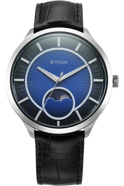 Analog Blue & Leather Men' 10028SL01