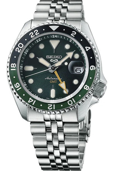 Seiko Analog Green & Stainless Steel Men's Watch SSK035K1