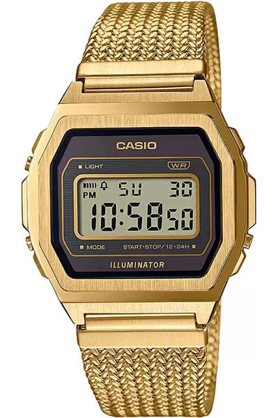 Casio Digital Black & Stainless Steel Unisex Watch D277