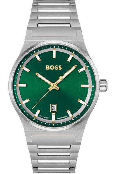 Hugo Boss Analog Green & Stainless Steel Men's Watch 1514079