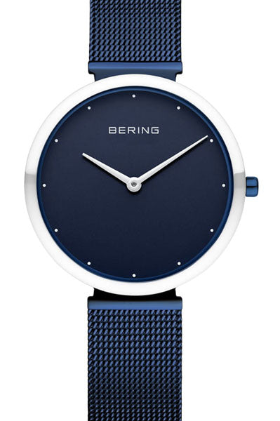 Bering Analog Blue & Milanese Women's Watch 18132 397