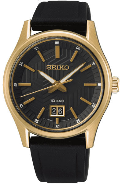 Seiko Analog Black & Silicone Men's Watch SUR560P1