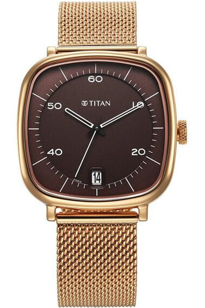Analog Brown & Stainless Steel Men' 1885WM01