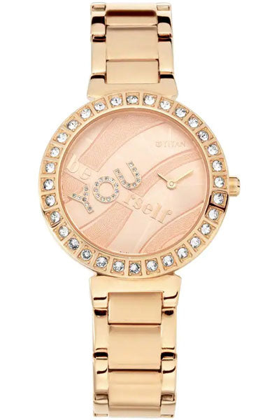 Analog Rose Gold & Stainless Steel Women's Watch 95110WM01