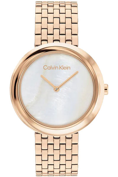 Calvin Klein Analog Mother Of Pearl & Stainless Steel Women's Watch 25200322