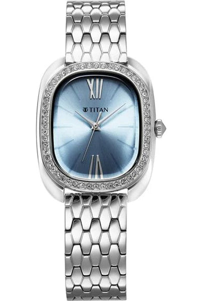 Analog Blue & Stainless Steel Women' 95317SM01