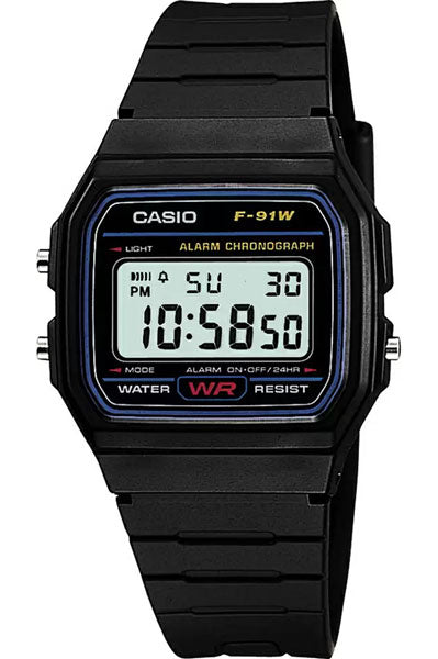 Casio Digital Black & Resin Men's Watch D002