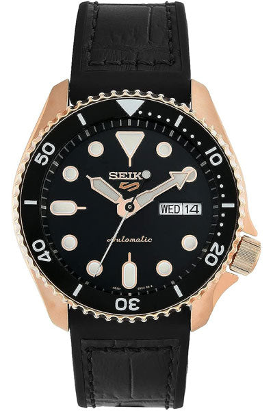 Seiko Analog Black & Leather Men's Watch SRPD76K1