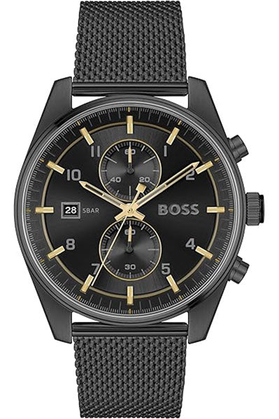 Boss Quartz Male Chronograph Black Mesh Watch 1514150