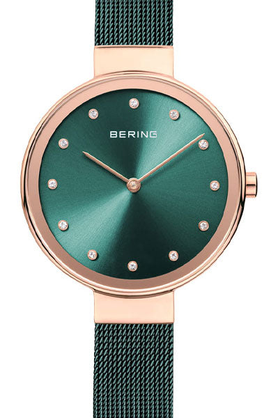 Bering Analog Green & Milanese Women's Watch 12034 868