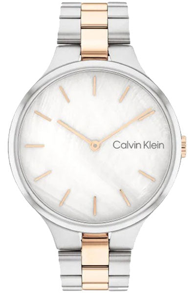 CALVIN KLEIN Analog White & Stainless Steel Women's Watch 25200428