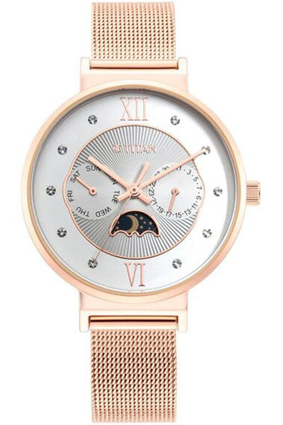 Slimline Silver Dial Quartz Multifunction Stainless Steel Strap Watch for Women NS95144WM01