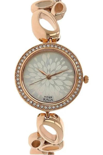 Raga Garden of Eden Mother of Pearl Dial Analog Metal Strap watch for Women