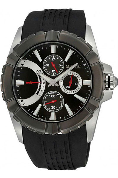 Seiko Analog Black & Rubber Men's Watch SRL027J1