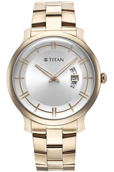 Classic Distincta Silver Dial Analog with Date Stainless Steel Strap watch for Men NS90170WM01