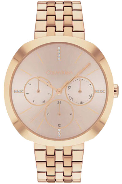 CALVIN KLEIN Chronograph Gold & Stainless Steel Women's Watch 25200419