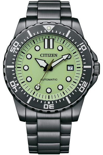 Citizen Analog Green & Stainless Steel Men's Watch NJ0177 84X