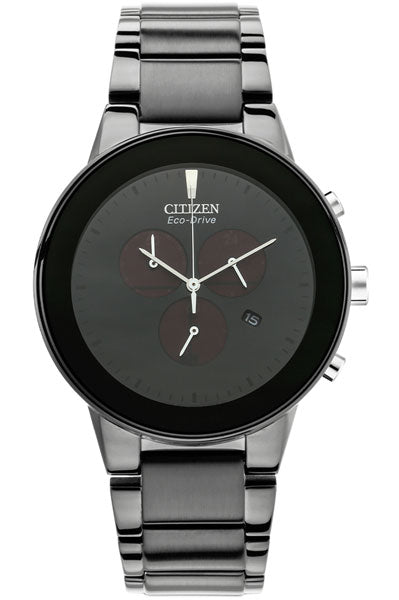 Citizen Analog Black & Stainless Steel Men's Watch AT2245 57E