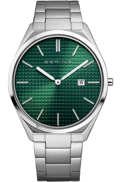 Analog Green & Stainless Steel Men's Watch 17240 708