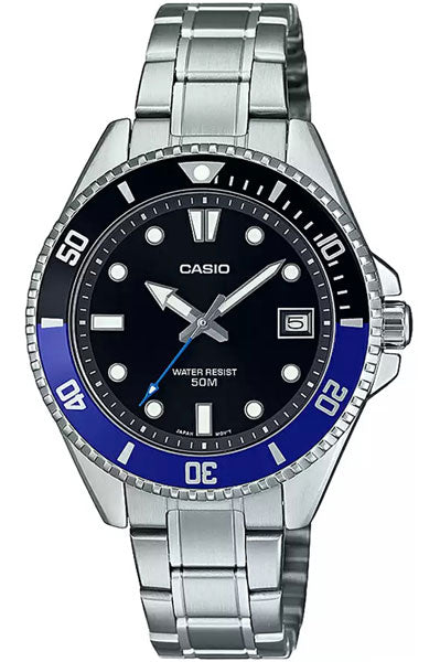CASIO Analog Black & Stainless Steel Men's Watch A2196