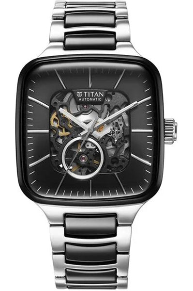 Automatic Black & Steel & Ceramic Men' 90175KD01