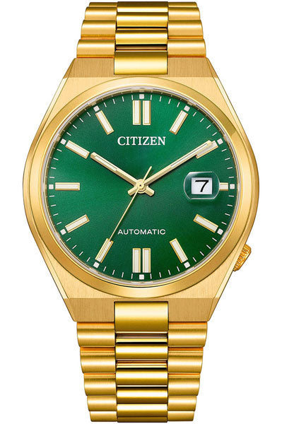CITIZEN AUTOMATIC GENTS WATCH GREEN DIAL NJ0152 51X