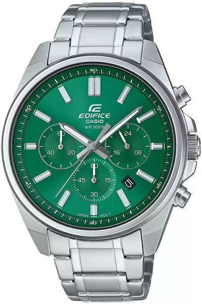 CASIO Analog Green & Stainless Steel Men's Watch ED598