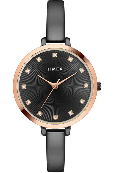 Analog Black & Stainless Steel Women's Watch TWEL12823