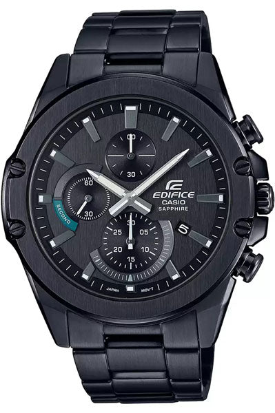 CASIO Chronograph Black & Stainless Steel Men's Watch EX508
