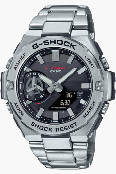 Casio Analog-Digital Black & Stainless Steel Men's Watch G1235