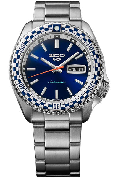 Seiko 5 Sports Petrol Blue ‘Checker Flag’ Special Edition SRPK65K1