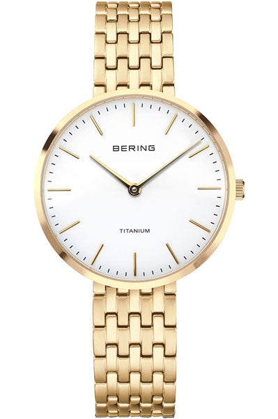 Bering White Analogue Women Watch