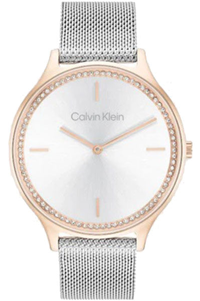 Quartz Female Analog Silver White Mesh Watch 25100006