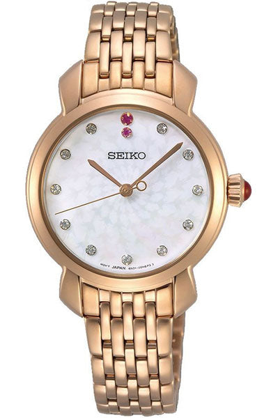 Seiko Analog Mother Of Pearl & Metal band Women's Watch SUR624P1